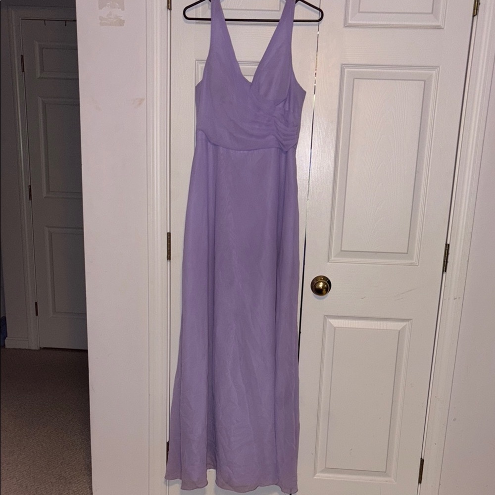Azazie Lilac Sleeveless V-Neck Gown